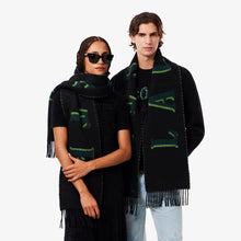 Laden Sie das Bild in den Galerie-Viewer, Lacoste - Wool Scarf - Black/Green Accessoires Lacoste
