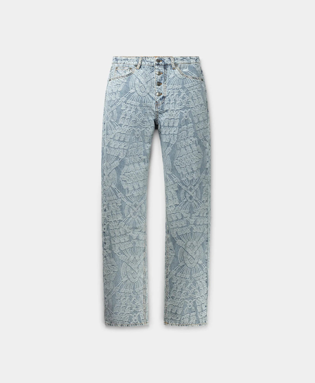 Daily Paper - Light Blue Settle Macrame Denim Pants Hosen Daily Paper