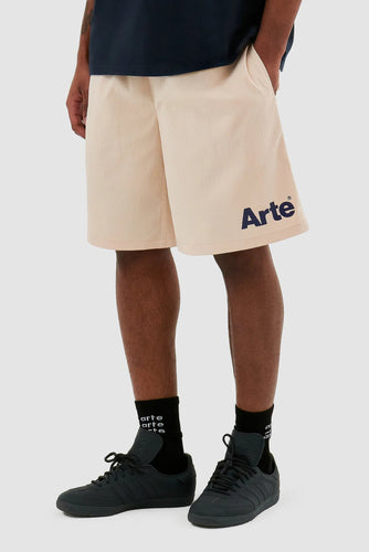Arte Antwerp - Samuel Logo Shorts - Cream Hosen Arte Antwerp