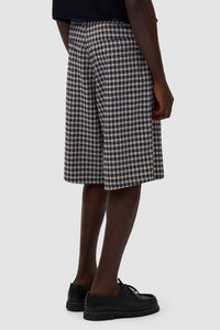 Arte Antwerp - Plaid Short - Cream/Navy Hosen Arte Antwerp