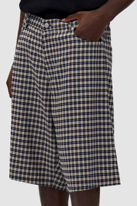 Arte Antwerp - Plaid Short - Cream/Navy Hosen Arte Antwerp