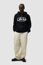 Laden Sie das Bild in den Galerie-Viewer, Arte Antwerp - Circle Logo Zip Hoodie - Black Sweatshirts Arte Antwerp
