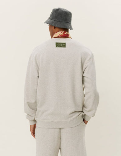 Les Deux - Sully Patch Sweatshirt - Grey Melange Sweatshirts Les Deux