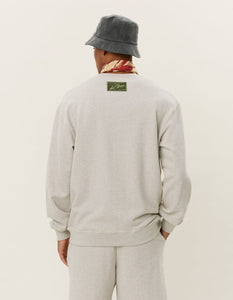 Les Deux - Sully Patch Sweatshirt - Grey Melange Sweatshirts Les Deux