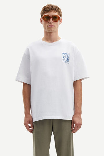 Samsøe Samsøe - Sawind Uni T-Shirt 11725 - White Earth Beat T-Shirts Samsøe Samsøe