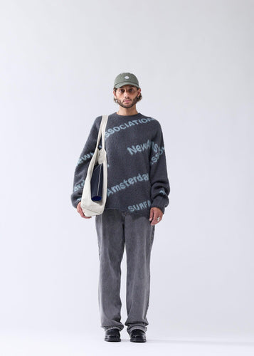 New Amsterdam - Jacquard Knit Pullover - Shark Green/Teal Sweatshirts New Amsterdam