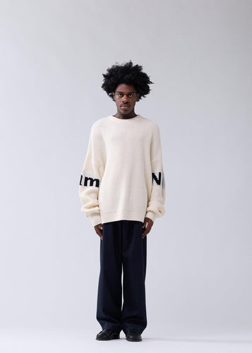 New Amsterdam - Name Crew Knit - Ecru/Black Pullover New Amsterdam