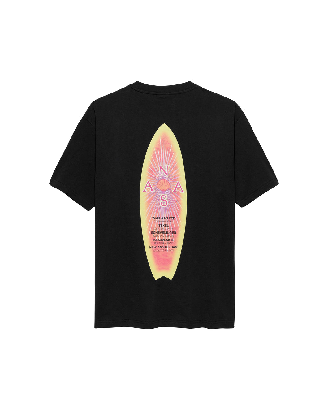 New Amsterdam - Surfboard Tee - Black T-Shirts New Amsterdam