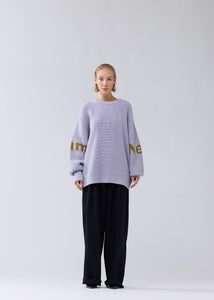New Amsterdam - Name Crew Knit - Sea Fog Pullover New Amsterdam