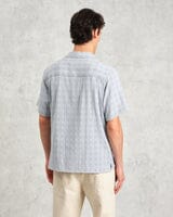 Wax London - Didcot Shirt - Blue Hemden Wax London
