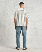 Laden Sie das Bild in den Galerie-Viewer, Wax London - Didcot Shirt - Ecru Fleck Striped Hemden Wax London

