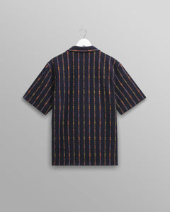 Wax London - Didcot Shirt - Navy Stripe Hemden Wax London