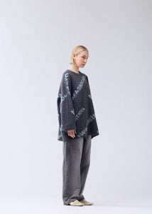 New Amsterdam - Jacquard Knit Pullover - Shark Green/Teal Sweatshirts New Amsterdam