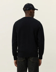 Les Deux - Gary Patch Crewneck Knit - Black Sweatshirts Les Deux