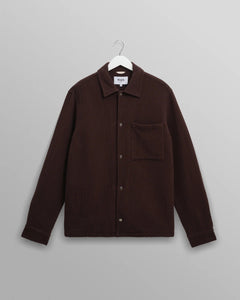 Wax London - Romer Overshirt - Dark Brown Hemden Wax London