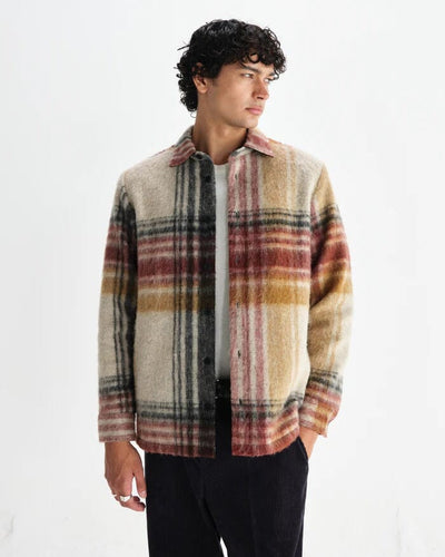 Wax London - Nolan Overshirt - Natural/Multicolour Hemden Wax London
