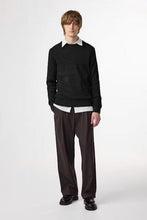 Laden Sie das Bild in den Galerie-Viewer, NN07 - Kevin Ribbed Pullover - Black Sweatshirts NN07
