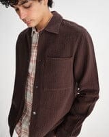 Wax London - Romer Overshirt - Dark Brown Hemden Wax London