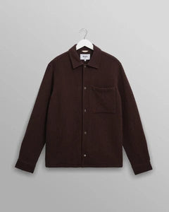 Wax London - Romer Overshirt - Dark Brown Hemden Wax London