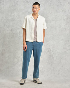 Wax London - Lido Dobby Shirt - Ecru Hemden Wax London