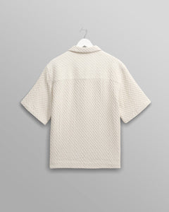 Wax London - Lido Dobby Shirt - Ecru Hemden Wax London