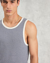 Laden Sie das Bild in den Galerie-Viewer, Wax London - Montague Ribbed Vest - Blue/Ecru Striped T-Shirts Wax London
