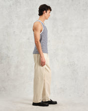 Laden Sie das Bild in den Galerie-Viewer, Wax London - Montague Ribbed Vest - Blue/Ecru Striped T-Shirts Wax London
