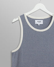 Laden Sie das Bild in den Galerie-Viewer, Wax London - Montague Ribbed Vest - Blue/Ecru Striped T-Shirts Wax London
