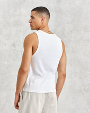 Laden Sie das Bild in den Galerie-Viewer, Wax London - Montague Ribbed Vest - White T-Shirts Wax London
