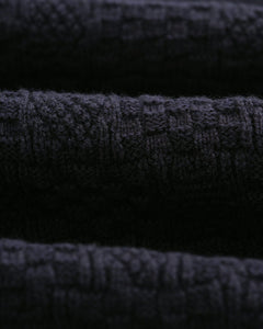 Wax London - Oban Knitted Long Sleeve Polo Shirt - Navy Pullover Wax London