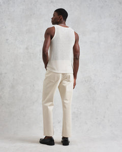 Wax London - Prim Knit Vest - Ecru T-Shirts Wax London