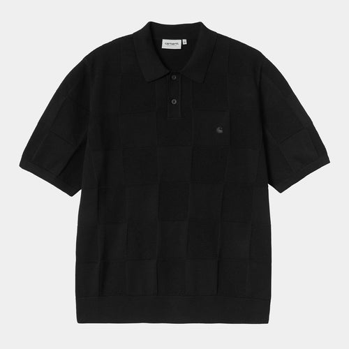 Carhartt WIP - S/S Checker Polo - Black T-Shirts Carhartt WIP