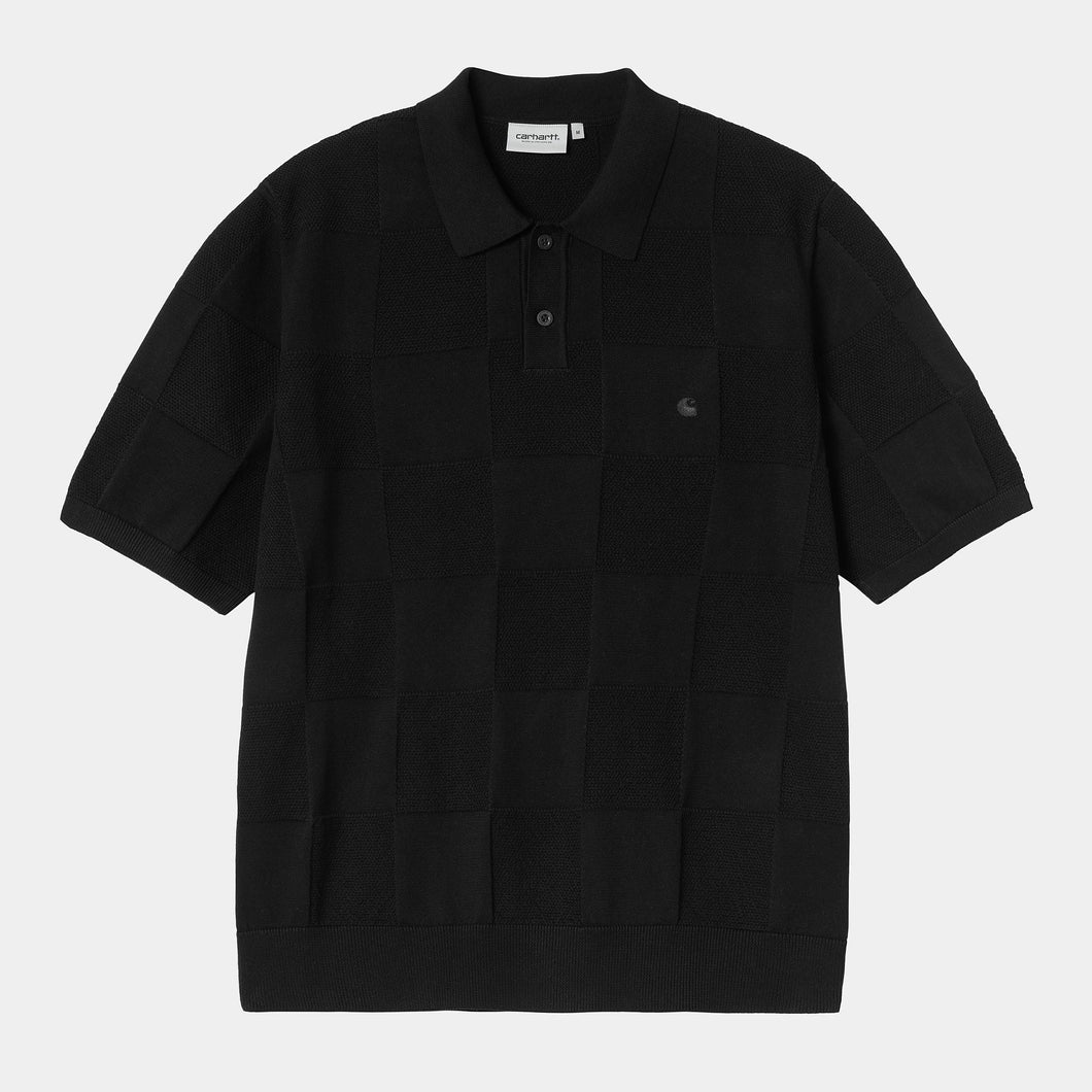 Carhartt WIP - S/S Checker Polo - Black T-Shirts Carhartt WIP