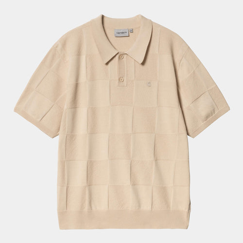 Carhartt WIP - S/S Checker Polo - Fleur de Sel T-Shirts Carhartt WIP