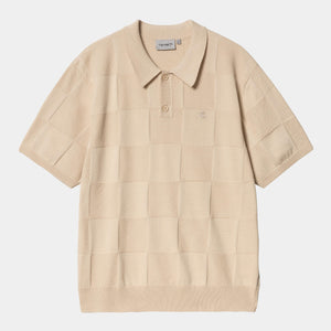 Carhartt WIP - S/S Checker Polo - Fleur de Sel T-Shirts Carhartt WIP