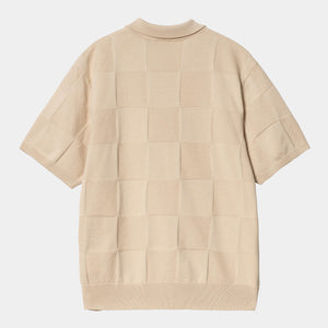Carhartt WIP - S/S Checker Polo - Fleur de Sel T-Shirts Carhartt WIP