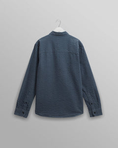 Wax London - Shelly Seersucker Corduroy Hemd - Blue Hemden Wax London