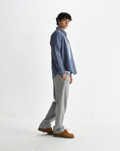 Wax London - Shelly Seersucker Corduroy Hemd - Blue Hemden Wax London