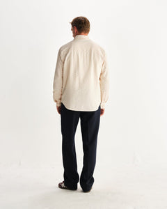Wax London - Shelly Seersucker Corduroy Hemd - Stone Hemden Wax London