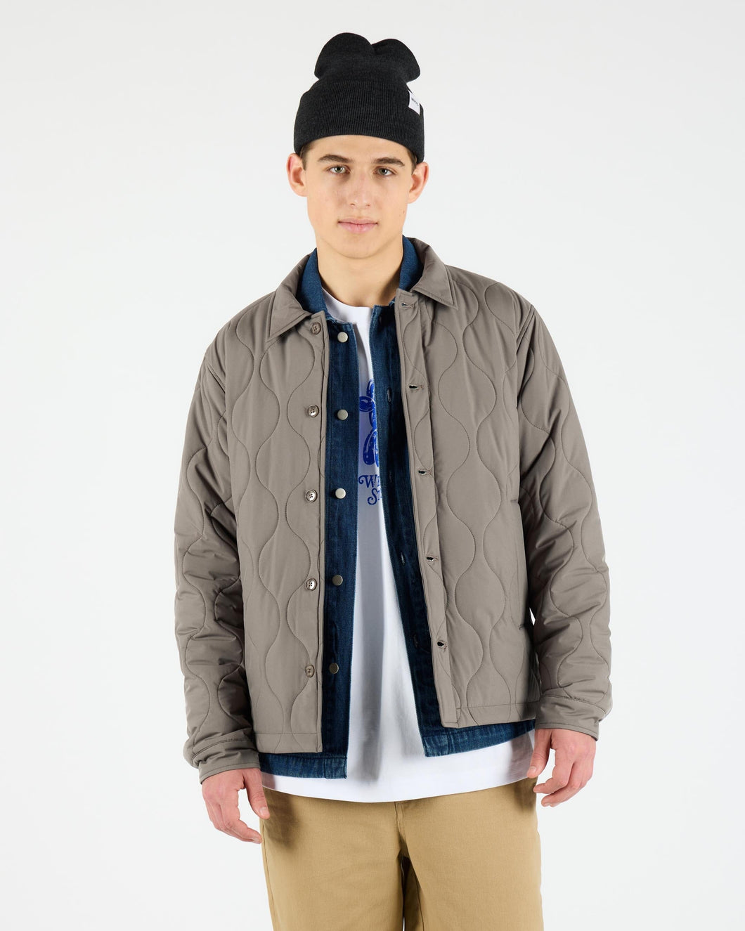 Wemoto - Foster Quilted Liner Jacket - Olive Jacken Wemoto