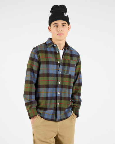 Wemoto - Parker Blended Wool Shirt - Brown Hemden Wemoto