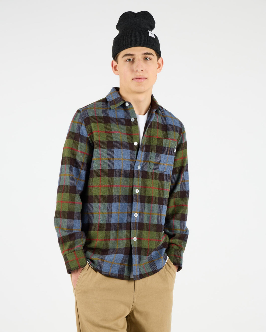 Wemoto - Parker Blended Wool Shirt - Brown Hemden Wemoto