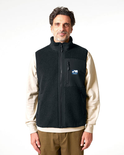 Wemoto - Sherpa Fleece Vest - Black Jacken Wemoto