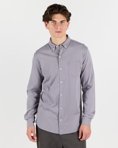 Wemoto - Cotton Button Down Shirt - Opal Hemden Wemoto