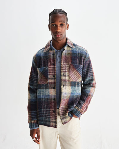 Wax London - Whiting Overshirt - Blue/Multicolour Hemden Wax London