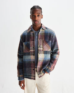 Wax London - Whiting Overshirt - Blue/Multicolour Hemden Wax London