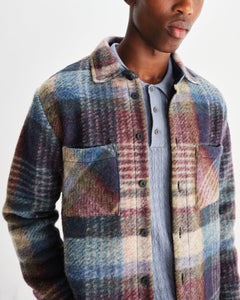 Wax London - Whiting Overshirt - Blue/Multicolour Hemden Wax London