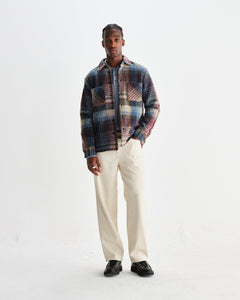 Wax London - Whiting Overshirt - Blue/Multicolour Hemden Wax London