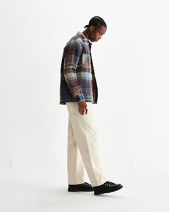 Wax London - Whiting Overshirt - Blue/Multicolour Hemden Wax London