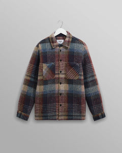 Wax London - Whiting Overshirt - Blue/Multicolour Hemden Wax London